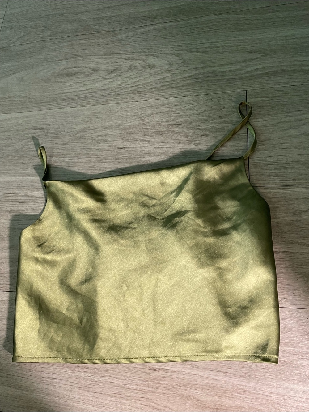 Sans Souci Olive Satin Camisole Top